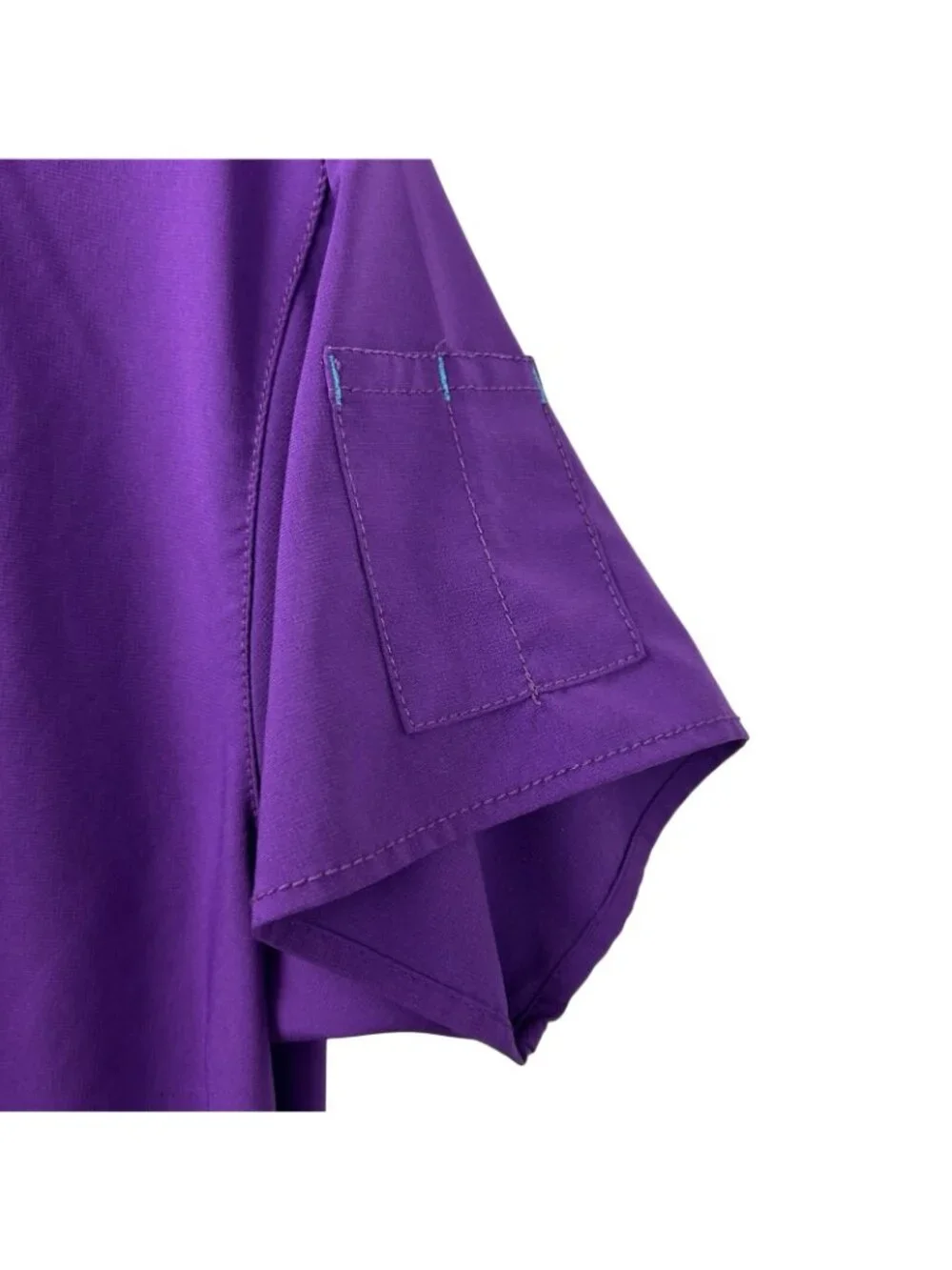Carhartt Force Modern Fit Scrub Top Womens XL Purple Short Sleeve V Neck Logo - Picture 11 of 15